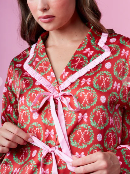 Women's Christmas Satin Pajama Set