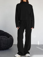 Women's Mock Neck Two Piece Set