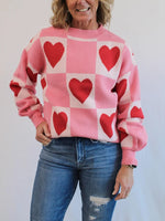 Women Love Print Loose Casual Sweaters