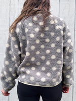 Women's Cozy Polka Dot Teddy Fleece Coat
