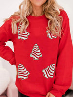 Women's Christmas Sequined Print Sweatshirt