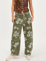 Women's Vintage Daisy Wide-Leg Jeans