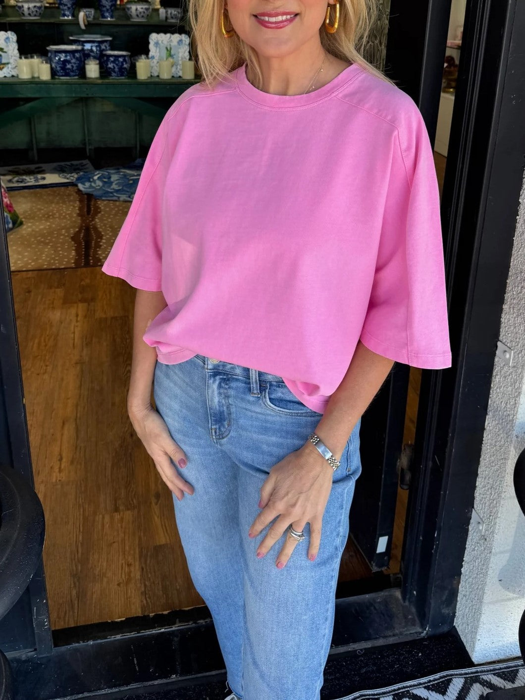 Women's basic half-sleeve T-shirt