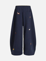 Cute Dachshund Embroidered Baggy Sweatpants