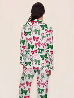 Women's Christmas Bow Print Pajamas Two-Piece Set