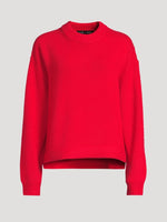 Women's Crew Neck Ribbed Sweater