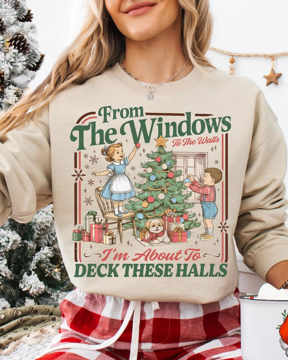 Women's ?¡ãDeck These Halls?¡À Christmas Sweatshirt