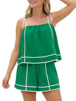 Women's Summer Shorts and Camisole Two-Piece Set