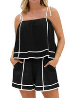 Women's Summer Shorts and Camisole Two-Piece Set