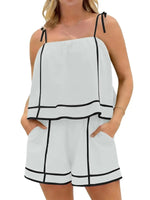 Women's Summer Shorts and Camisole Two-Piece Set