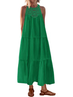 2026 Women's Boho Sleeveless Hollow Out Maxi Dress