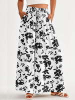 Women's Soft Floral Print Wide Leg Pants