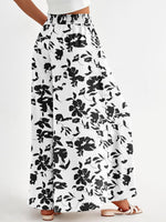 Women's Soft Floral Print Wide Leg Pants