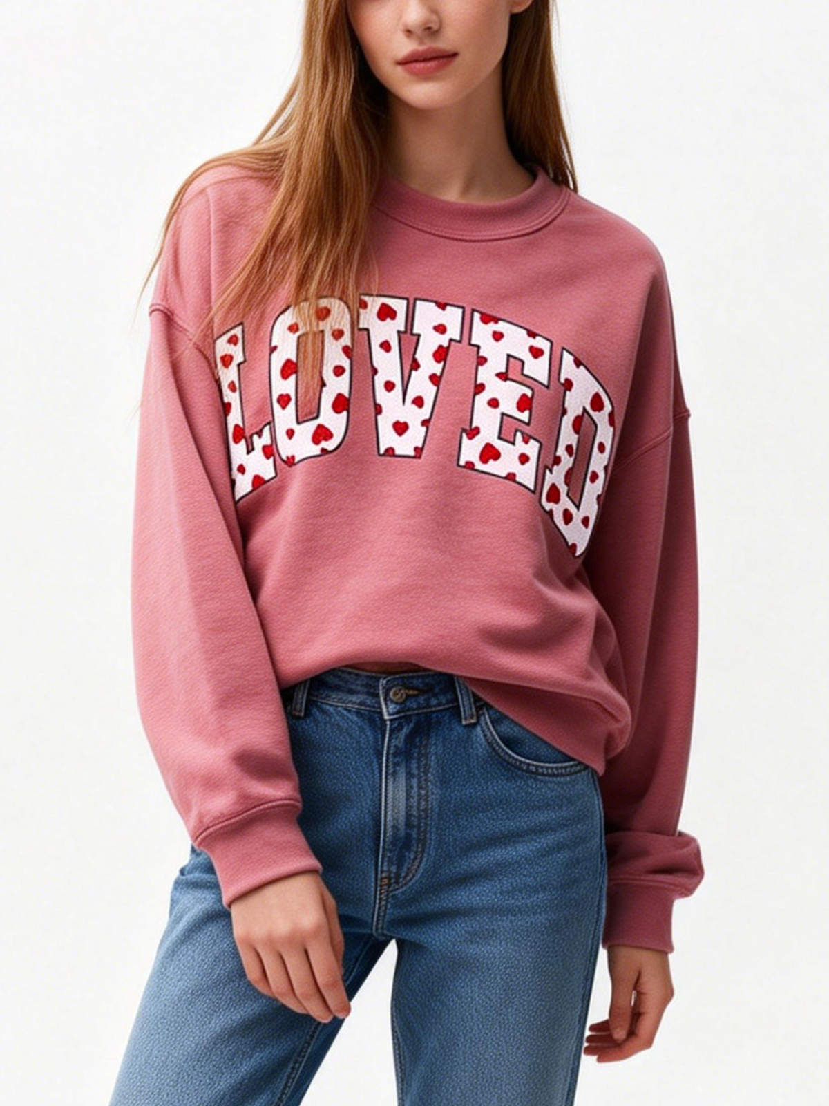 Women's Valentine?¡¥s Loved Graphic Sweatshirt