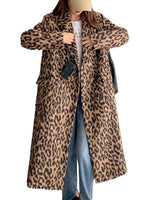 Women's Leopard Print Peacoat