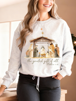 Women's Nativity Print Sweatshirt