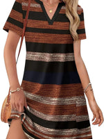 Women's Casual V Neck Vacation Midi Dress With Pockets