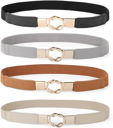 Women’s Skinny Dress Belts: Elastic Retro Waist Belts for Versatile Styling
