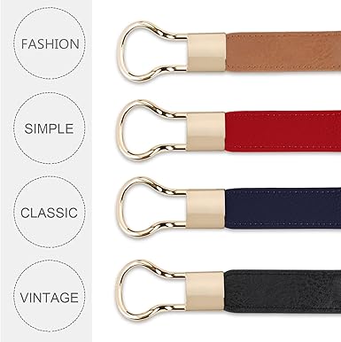 Women’s Skinny Dress Belts: Elastic Retro Waist Belts for Versatile Styling