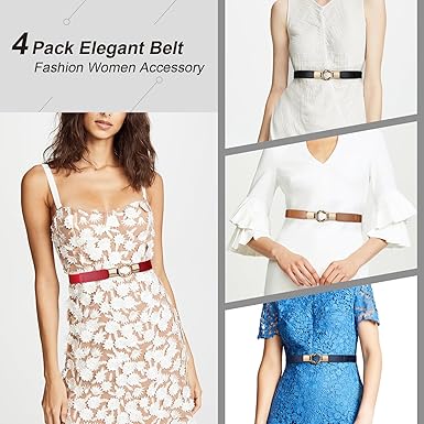 Women’s Skinny Dress Belts: Elastic Retro Waist Belts for Versatile Styling