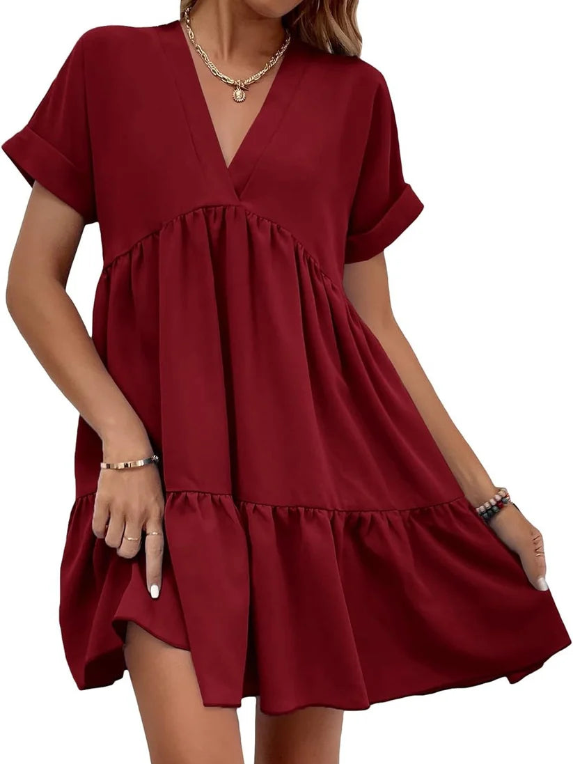 Women's Summer Casual Loose Fit Babydoll Dress