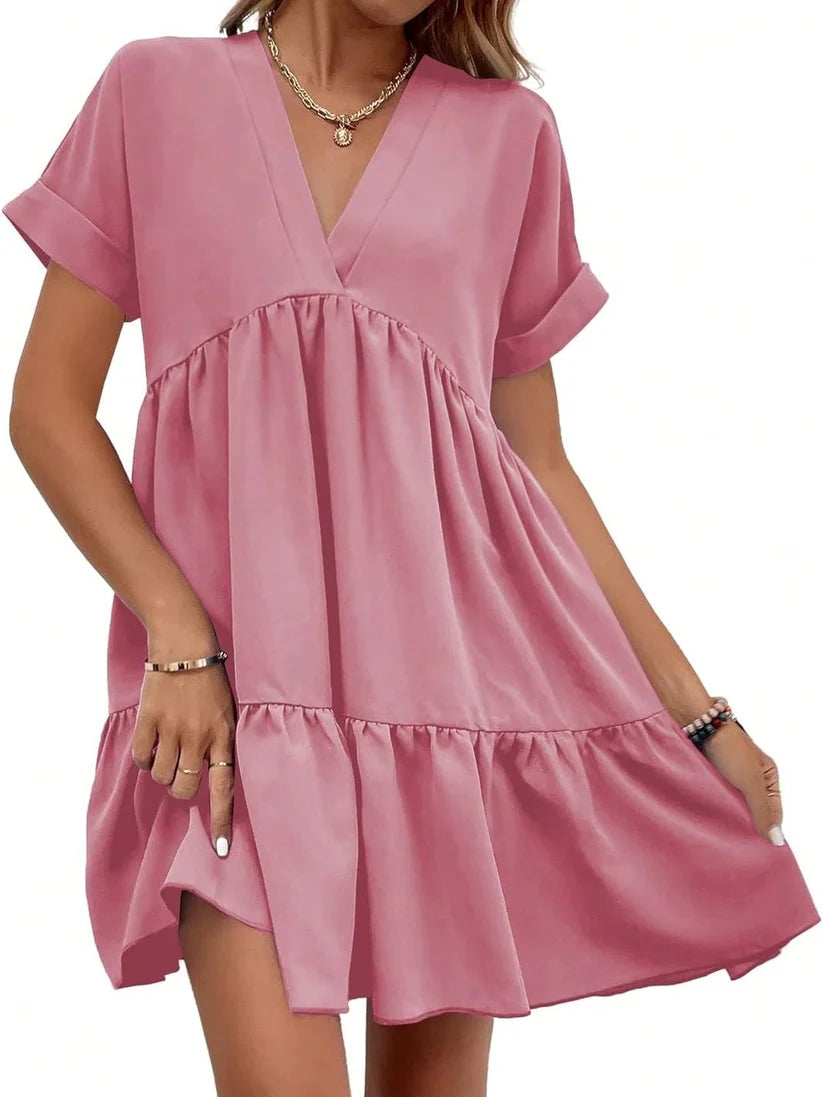 Women's Summer Casual Loose Fit Babydoll Dress