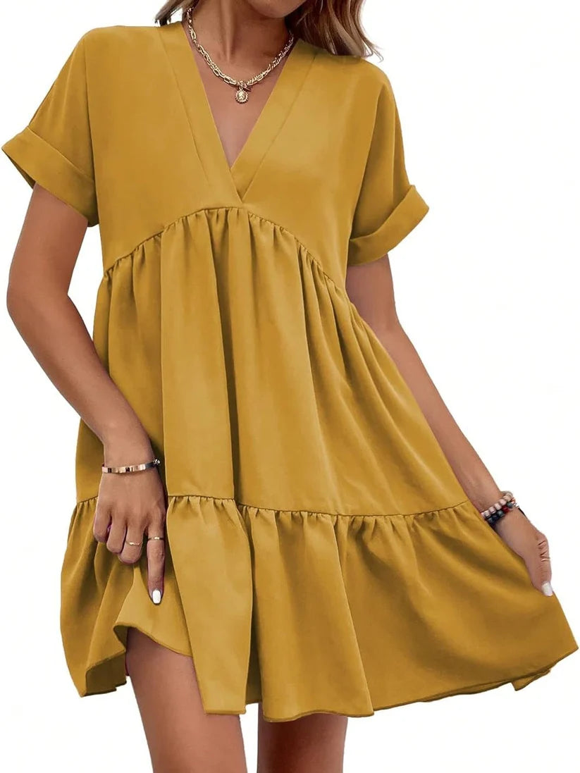 Women's Summer Casual Loose Fit Babydoll Dress