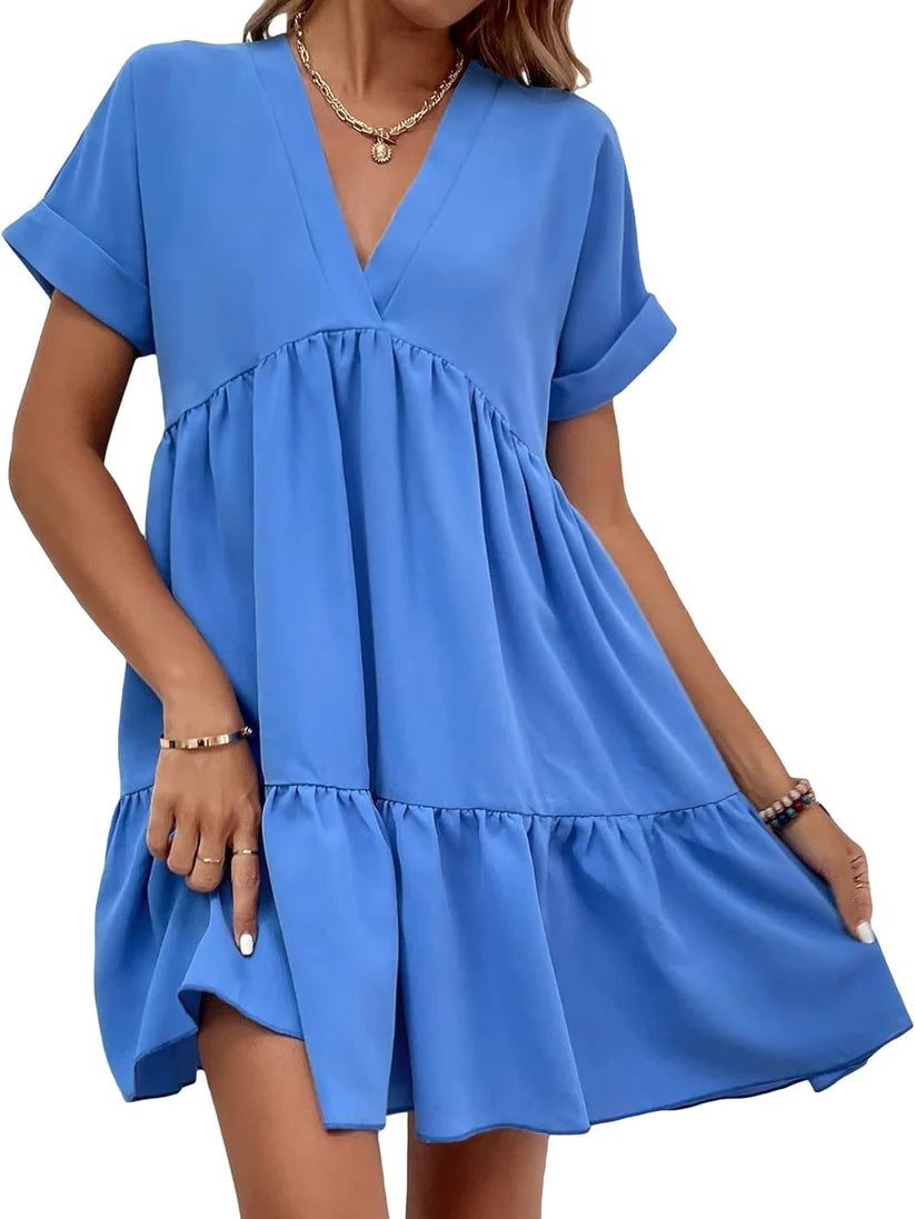 Women's Summer Casual Loose Fit Babydoll Dress