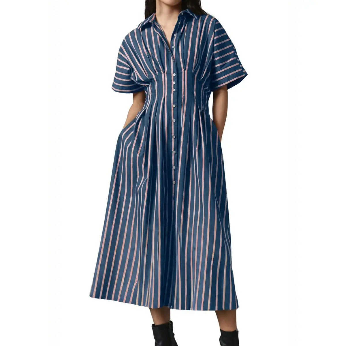 Women’s Summer Striped Shirt Dress