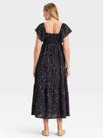 Universal Thread Floral Flutter-SleeveMaxi Dress for Women