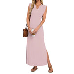 Summer Dresses for Women 2026 Wrink Free Beach Vacation Dress Sundresses Ladies Tropical Pockets Maxi Dress