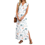 Summer Dresses for Women 2026 Wrink Free Beach Vacation Dress Sundresses Ladies Tropical Pockets Maxi Dress
