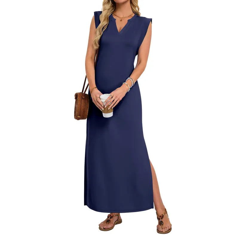 Summer Dresses for Women 2026 Wrink Free Beach Vacation Dress Sundresses Ladies Tropical Pockets Maxi Dress