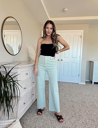 Supgoreou Women's Wide Leg Jeans: High Waisted Trendy Flare for Effortless Chic