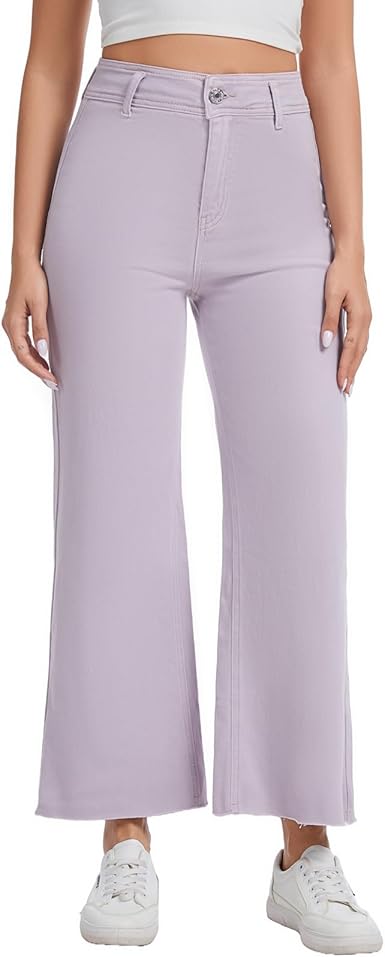 Supgoreou Women's Wide Leg Jeans: High Waisted Trendy Flare for Effortless Chic