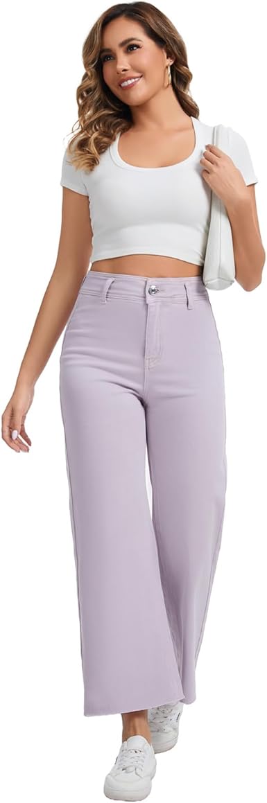 Supgoreou Women's Wide Leg Jeans: High Waisted Trendy Flare for Effortless Chic