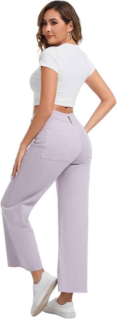 Supgoreou Women's Wide Leg Jeans: High Waisted Trendy Flare for Effortless Chic