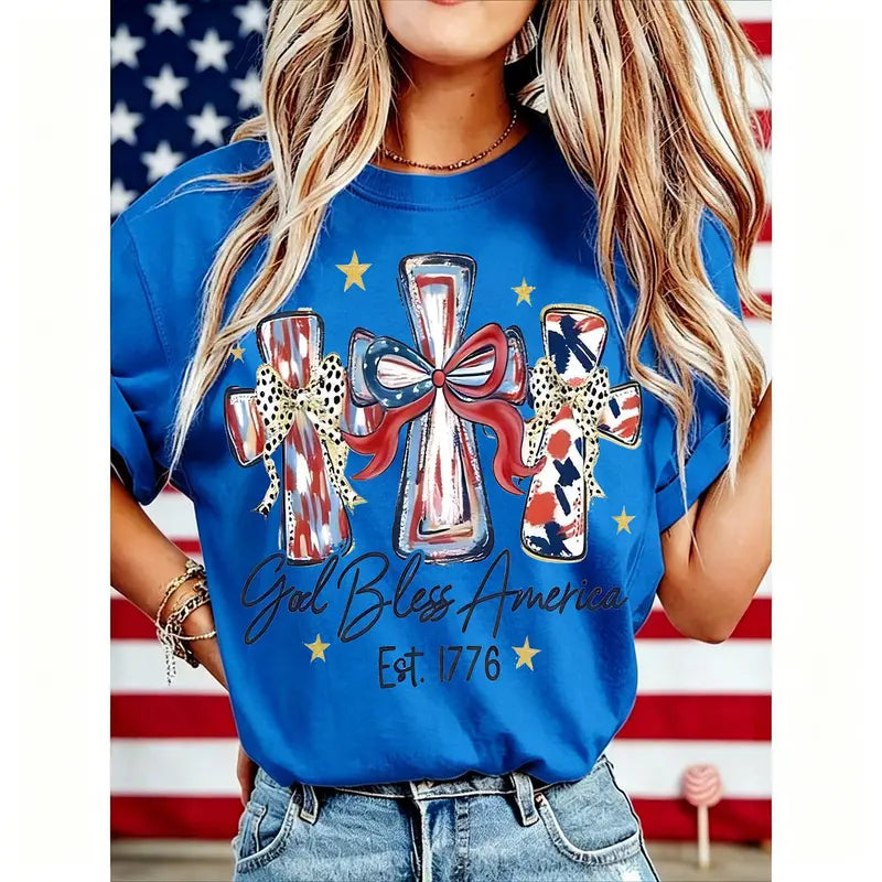 Vintage USA 250th Anniversary God Bless America Washed Tee