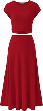 Women's 2026 Summer&Spring Two Piece Skirt Set