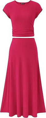 Women's 2026 Summer&Spring Two Piece Skirt Set