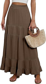 Women's Mock-Neck Matching Set: Effortless Wrinkle-Free Knit Midi Skirt Outfit