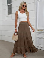 Women's Mock-Neck Matching Set: Effortless Wrinkle-Free Knit Midi Skirt Outfit