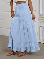 Women's Mock-Neck Matching Set: Effortless Wrinkle-Free Knit Midi Skirt Outfit