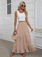 Women's Mock-Neck Matching Set: Effortless Wrinkle-Free Knit Midi Skirt Outfit