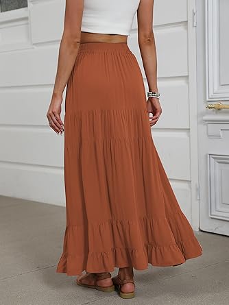 Women's Mock-Neck Matching Set: Effortless Wrinkle-Free Knit Midi Skirt Outfit