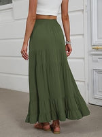 Women's Mock-Neck Matching Set: Effortless Wrinkle-Free Knit Midi Skirt Outfit