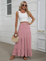 Women's Mock-Neck Matching Set: Effortless Wrinkle-Free Knit Midi Skirt Outfit