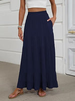 Women's Mock-Neck Matching Set: Effortless Wrinkle-Free Knit Midi Skirt Outfit