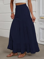 Women's Mock-Neck Matching Set: Effortless Wrinkle-Free Knit Midi Skirt Outfit