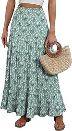 Women's Mock-Neck Matching Set: Effortless Wrinkle-Free Knit Midi Skirt Outfit